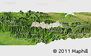 Shaded Relief Panoramic Map of Siltepec, satellite outside