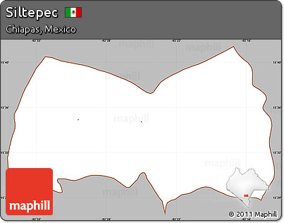 Gray Simple Map of Siltepec, cropped outside