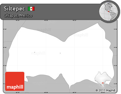 Gray Simple Map of Siltepec