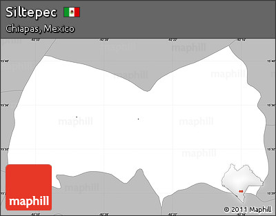Gray Simple Map of Siltepec