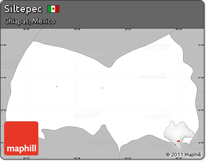 Gray Simple Map of Siltepec