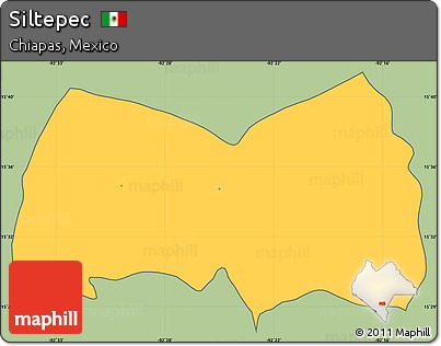 Savanna Style Simple Map of Siltepec, cropped outside