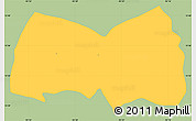 Savanna Style Simple Map of Siltepec, single color outside
