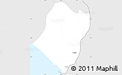 Silver Style Simple Map of Suchiate