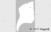 Gray Simple Map of Tuxtla Chico, single color outside