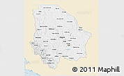 Classic Style 3D Map of Chihuahua, single color outside