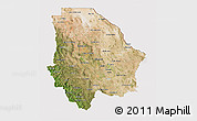 Satellite 3D Map of Chihuahua, cropped outside