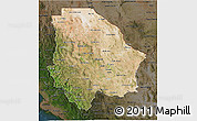 Satellite 3D Map of Chihuahua, darken