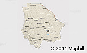 Shaded Relief 3D Map of Chihuahua, cropped outside