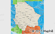 Shaded Relief 3D Map of Chihuahua, political shades outside