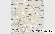 Shaded Relief 3D Map of Chihuahua, semi-desaturated