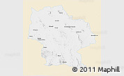 Classic Style 3D Map of Ahumada, single color outside