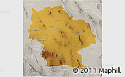 Physical 3D Map of Ahumada, lighten, semi-desaturated