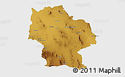 Physical 3D Map of Ahumada, single color outside