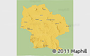 Savanna Style 3D Map of Ahumada, single color outside