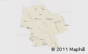 Shaded Relief 3D Map of Ahumada, single color outside