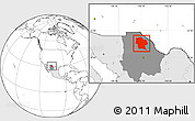 Blank Location Map of Ahumada, highlighted country, highlighted parent region