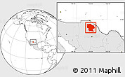 Blank Location Map of Ahumada, highlighted country