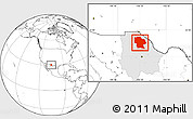 Blank Location Map of Ahumada, highlighted parent region