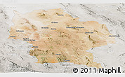 Satellite Panoramic Map of Ahumada, lighten, semi-desaturated