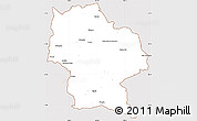 Classic Style Simple Map of Ahumada, cropped outside