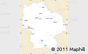 Classic Style Simple Map of Ahumada, single color outside