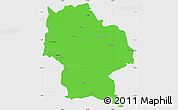 Political Simple Map of Ahumada, single color outside