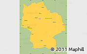 Savanna Style Simple Map of Ahumada, single color outside