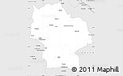 Silver Style Simple Map of Ahumada