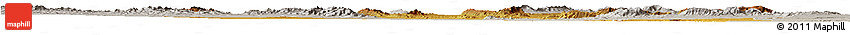 Physical Horizon Map of Aldama, lighten, semi-desaturated