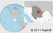Gray Location Map of Aldama, highlighted country, highlighted parent region