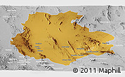 Physical Panoramic Map of Aldama, lighten, desaturated