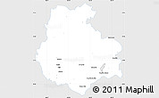 Silver Style Simple Map of Aldama, single color outside
