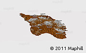 Physical Panoramic Map of Bocoyna, cropped outside