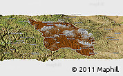 Physical Panoramic Map of Bocoyna, satellite outside