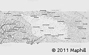 Silver Style Panoramic Map of Bocoyna
