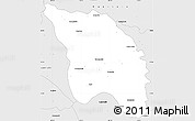 Silver Style Simple Map of Bocoyna