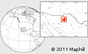 Blank Location Map of Casas Grandes