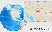 Shaded Relief Location Map of Casas Grandes