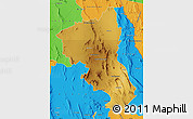 Physical Map of Coyame, political outside