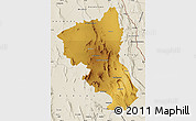 Physical Map of Coyame, shaded relief outside