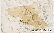 Satellite Panoramic Map of Coyame, lighten