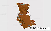 Physical 3D Map of Cuauhtemoc, cropped outside