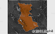 Physical 3D Map of Cuauhtemoc, darken, desaturated