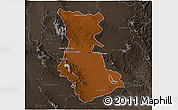 Physical 3D Map of Cuauhtemoc, darken, semi-desaturated