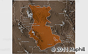 Physical 3D Map of Cuauhtemoc, semi-desaturated