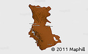 Physical 3D Map of Cuauhtemoc, single color outside