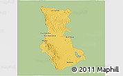 Savanna Style 3D Map of Cuauhtemoc, single color outside