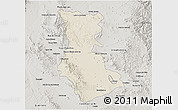 Shaded Relief 3D Map of Cuauhtemoc, semi-desaturated