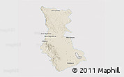 Shaded Relief 3D Map of Cuauhtemoc, single color outside
